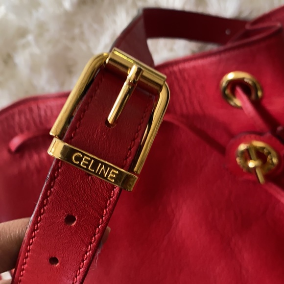 Celine Red Bucket bag - Picture 4 of 9